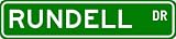 RUNDELL Street Name Sign ~ Personalized Family Lastname Sign ~ Gameroom, Basement, Garage Sign