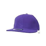 New Plain Purple Flat Peak Fitted Baseball Cap 7 3/8 (58.7cm)