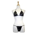 SAVE $12.17 - Exposed by Magic Silk Liquid Onyx Triangle Bra/G-String Set, Queen Size, Black $15.21