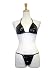 Exposed by Magic Silk Liquid Onyx Triangle Bra/G-String Set, Queen Size, Black image 2