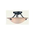 Home-Basics-07 - 3 Light Semi Flush Mount Ceiling Lighting Fixture - Bronze - B1722