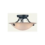 Home-Basics-07 - 3 Light Semi Flush Mount Ceiling Lighting Fixture - Bronze - B1722