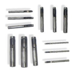 Heavy-Duty 12-Piece Hollow Punch Set - Metal, Wood, Leather, Plastic by RRT
