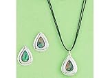 Bay Studio Abalone Teardrop Necklace & Earrings SILVER-TONE