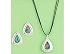 Bay Studio Abalone Teardrop Necklace & Earrings SILVER-TONE