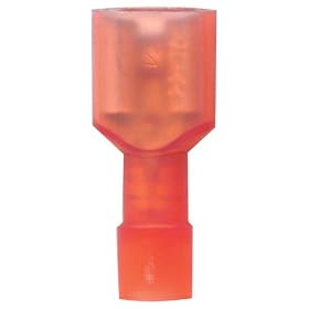 AMERICAN TERMINAL E-FFR250N-100 Economy Nylon Fully-Insulated Female Quick Disconnects (22/18-Gauge)-ATSEFFR250N