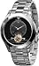 Emporio Armani Gents AR4639 Open Heart Mecchanico Watch Round Case with Black Dial and Stainless Steel Bracelet