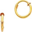 14K Yellow Gold Clip On Hoop Earrings Jewelry New |B