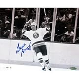 Mike Bossy Arms Raised B/W 8x10 Photograph