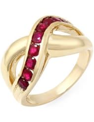 1.2 Ctw Natural Untreated Ruby Ring Set in 14k Gold