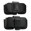 TMobile Danger Sidekick III Black Napa Horizontal Carrying Pouch with Fixed Belt clip & Magnetic Closure