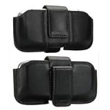 TMobile Danger Sidekick III Black Napa Horizontal Carrying Pouch with Fixed Belt clip & Magnetic Closure