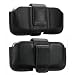 TMobile Danger Sidekick III Black Napa Horizontal Carrying Pouch with Fixed Belt clip & Magnetic Closure