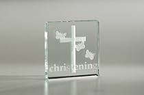 Christening Glass Gift Token - Mini Spaceform Token