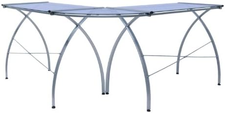 Jameson LS Executive Desk Work Cente L-shape L Corner Desk, 3-piece Contemporary Desk, Multi, Modern - Cherry and Black Modern Office Home Furniture Writing Computer Desks (Black / Clear)