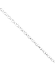 .925 Sterling Silver 2.5mm Oval Rolo Necklace