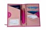 Royce Leather Passport Travel Wallet - Wildberry with Pink