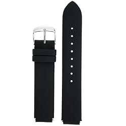 Leather Watch Strap to Fit Philip Stein Watches 16 millimeter Black Satin Tech Swiss