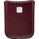BlackBerry Leather Pocket Pouch with No Belt Clip for 9530 Storm, 9500 Thunder, Dark Red