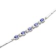 14K White Gold Sapphire and Diamond Bracelet