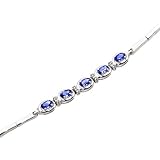 14k White Gold Sapphire and Diamond Bracelet