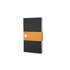 Moleskine Ruled Cahier Journal Black Large: set of 3 Ruled Journals