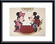 Art Poster Metal Framed Print - A Toast To Mickey And Minnie - Artist: Walt Disney- Poster Size: 11 X 14