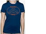 Buddha Baby Organic Women's Blue Tee with Red/Orange Design