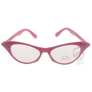 50's Rhinestone Pink Glasses