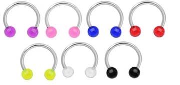 7 piece lot Red, clear, pink, purple, blue, yellow,