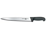 R H. Forschner by Victorinox 12-Inch Semi-flexible Slicing Knife, Black Fibrox Handle