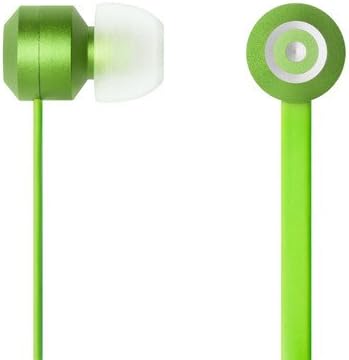 Tenqa Bullsyes In-Ear Earbud Style Hi-Def Headphones with Mic and Remote for Android, iPhone, iPad, Smartphones -- Green
