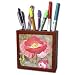 Patricia Sanders Flowers - Pink Iceland Poppy Expression - Tile Pen Holders-5 inch tile pen holder