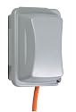 Taymac MM510G Weatherproof Single Outlet Cover Outdoor Receptacle Protector, 3-1/2 Inches Deep, Grey