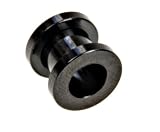 ANODIZED FLESH TUNNEL BLACK PLUG 6g - Sold Individually