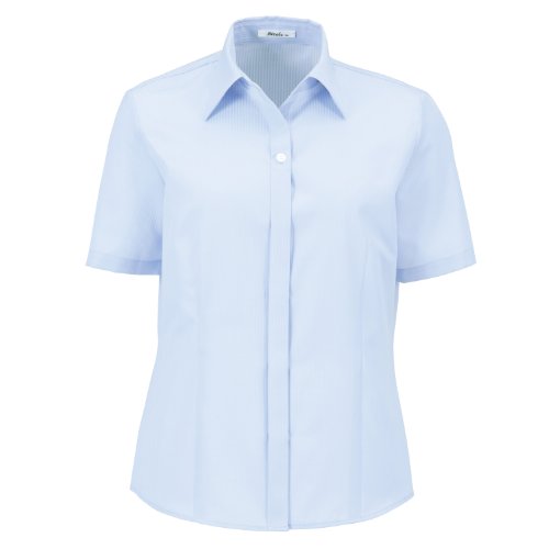 [ボンマックス] BONMAX 【艶やかなサテン調×比翼デザイン】 半袖ブラウス RB4600