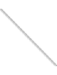 1.9mm, 14 Karat White Gold, Cable Chain - 20 inch