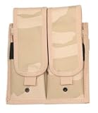 Leapers Velcro Attached Modular Double Rifle Mag Pouch, Desert Camo