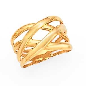 14K YELLOW GOLD HIGH POLISH RING 4.4G GOLD