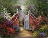 Garden Gate Deluxe Canvas Painting By Numbers