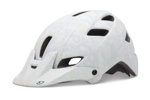 Giro Feature Mountain Bike Helmet (Matte White/Grey Evil, Medium)