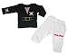 Festive Threads - Halloween - Pirate Costume - Baby Long Sleeve T-Shirt & Pants Set - Black Pants, White Top