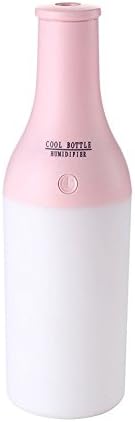 Choigle USB Cocktail Bottle Humidifier for Office Air Diffuser Mist Maker with LED Nightlight (Pink)