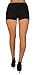 Basic Juniors Booty Shorts Premium Stretch French Terry Moleton with a Gentle Butt Lifting Stitching in Black Size XS