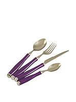 Galileo Cubertería 24 Piezas Rumba Morado