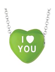 Sweethearts Enamel "I heart you" Heart on 16" Necklace Pendant with Gift Box