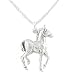 Southwestern Dainty Horse or Pony Pendant in Sterling Silver on a 16" Sterling Box Chain, #8102