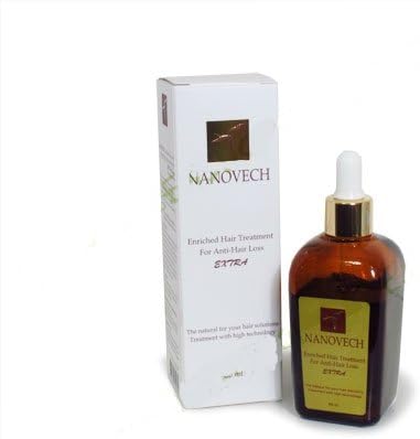 Nanovech Hair Treatment Serum from pure natural extracts Anti-hair Loss 60 ML. [Get Free Nuture Body Scrubber]