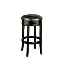 Armen Living 404 26-Inch Backless Swivel Barstool, Brown