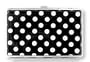 Black & White Polka Dot Flat Frame Hinged Mini Wallet